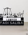 A lawyer customized gift for their office, can be used for compact items, created by Steelouette