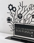 Computer engineer customized useful gift to decorate their office or home. Modern gift created by Steelouette Lebanon