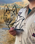 Steelouette customized totem decorative piece for your Scouts chef or cheftaine, wolf design