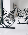 Steelouette customized totem decorative piece for your Scouts chef or cheftaine, wild cat and dog designs
