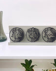 Metal statue of the old lebanese lira coins. A great gift idea and home decoration product by Steelouette.
