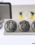 Metal statue of the old lebanese lira coins. A great gift idea and home decoration product by Steelouette.