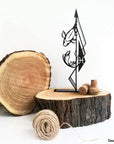 Steel decorative gift item featuring the pisces zodiac sign