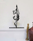 Steel decorative gift item featuring the pisces zodiac sign