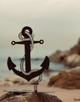 Steel decorative gift item featuring an anchor