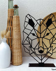Steel decorative gift item featuring the wolf totem