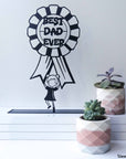 Steel decorative and gift item with the phrase 'Best Dad Ever', perfect for Father's Day or as a gift for a beloved dad.