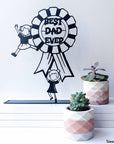 Steel decorative and gift item with the phrase 'Best Dad Ever', perfect for Father's Day or as a gift for a beloved dad.