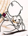 Steel decorative gift item featuring a dog
