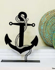 Steel decorative gift item featuring an anchor