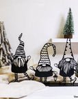 Steelouette steel decorative gift item of three santa elves to decorate your home