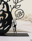 Steel decorative gift item featuring the human brain and mind psychologists study. A customized useful gift to decorate their office or home. Created by Steelouette