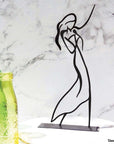 steel decorative gift item of a woman dancing jazz