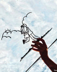 Steel decorative gift item featuring a young couple hugging