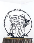 A Steelouette of a couple in their wedding