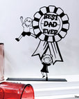 Steel decorative and gift item with the phrase 'Best Dad Ever', perfect for Father's Day or as a gift for a beloved dad.