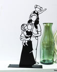 Steel decorative and gift item of a family of 4