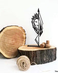 Steel decorative gift item featuring the leo zodiac sign