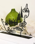 steel decorative gift item showcasing the UAE landmarks map