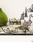 steel decorative gift item showcasing the UAE landmarks map