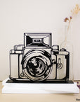 steel decorative gift item of a vintage large camera
