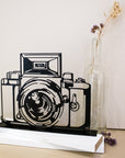 steel decorative gift item of a vintage large camera