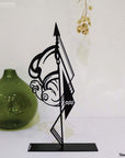 Steel decorative and gift item featuring the Aquarius zodiac sign, perfect for astrology enthusiasts.