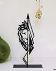 Steel decorative gift item featuring the leo zodiac sign