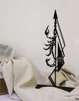 Steel decorative gift item featuring the scorpio zodiac sign
