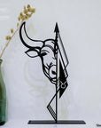 Steel decorative gift item featuring the taurus zodiac sign