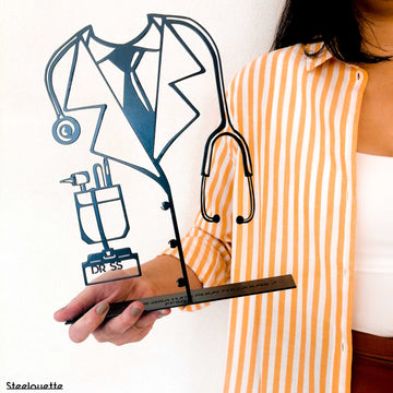 Customized useful gift for a doctor to decorate their office or home. Modern gift created by Steelouette Lebanon