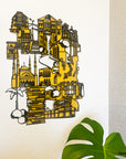 Wall hanged metal product showcasing the most famous architectural buildings of Beirut city. A great gift idea and home decoration product by Steelouette.
