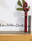 Steelouette Christmas quote decoration with flower tube for your home, office or shop