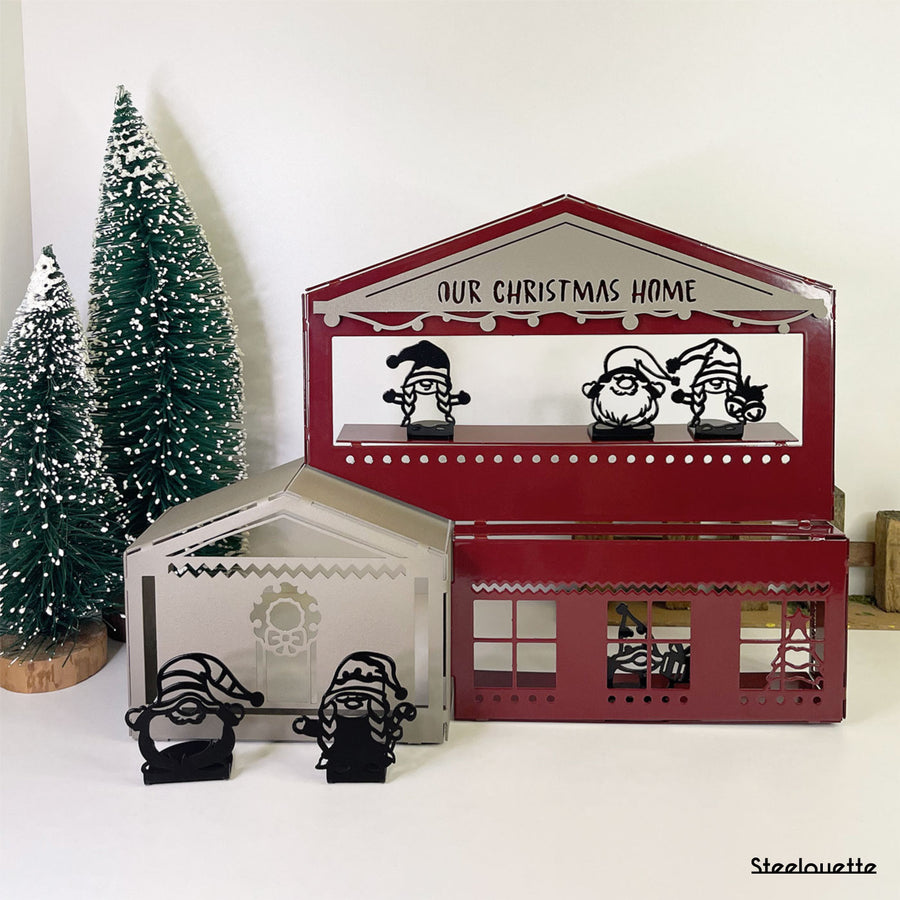 Steelouette Christmas gnomes house decoration for the holidays