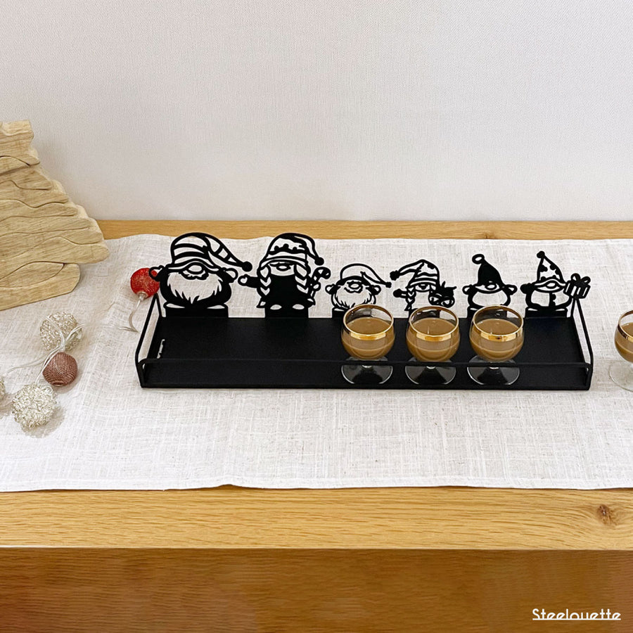 Steelouette Christmas elves serving tray for your home during the holidays