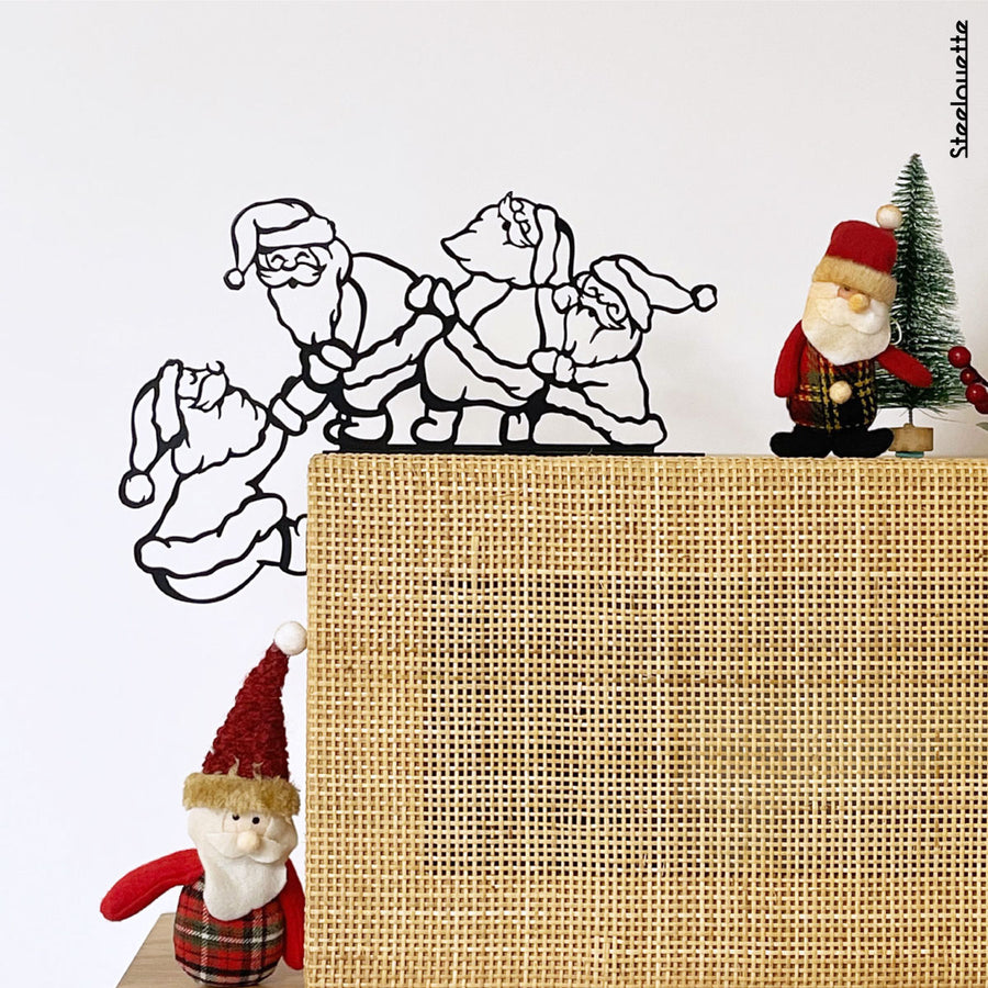 Steelouette Christmas santas decoration that give a fun spirit your home, office or shop