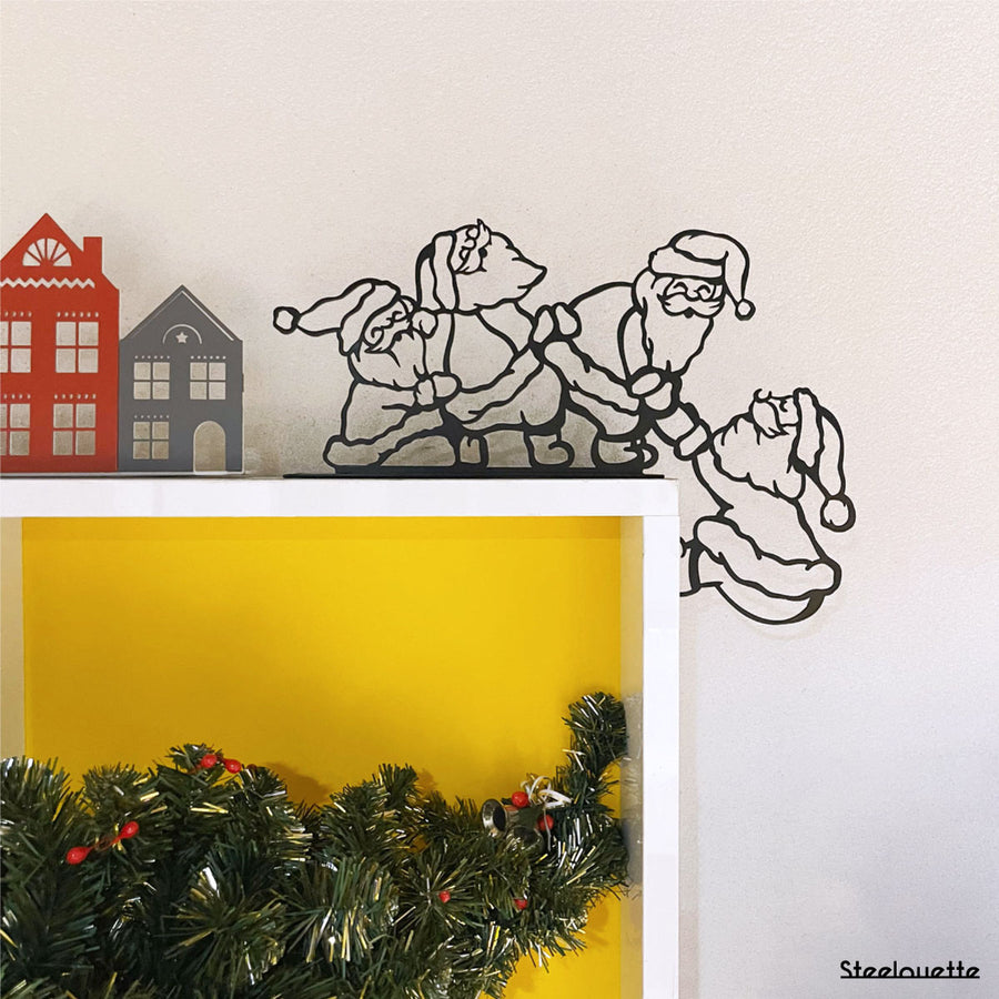 Steelouette Christmas santas decoration that give a fun spirit your home, office or shop