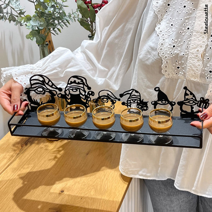 Steelouette Christmas elves serving tray for your home during the holidays
