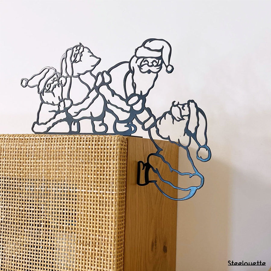 Steelouette Christmas santas decoration that give a fun spirit your home, office or shop