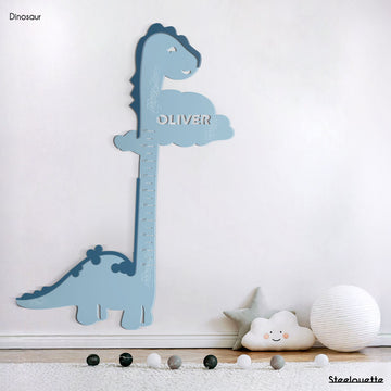A gift for a newborn's or baby's room, personalized to his name. A decorative, customizable, colorful and modern growth chart and room decoration design by Steelouette.