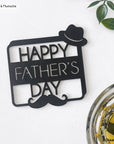 Steel compact gift item for your dad where he can use as coasters for his drink