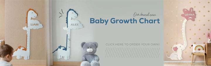 Steelouette Customized height growth chart for child or toddler's room, 2nd homepage image