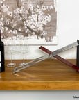 Modern design wine holder made of steel. A great gift idea for wine lovers and an original home decoration product by Steelouette.
