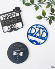 Steel compact gift item for your dad where he can use as coasters for his drink