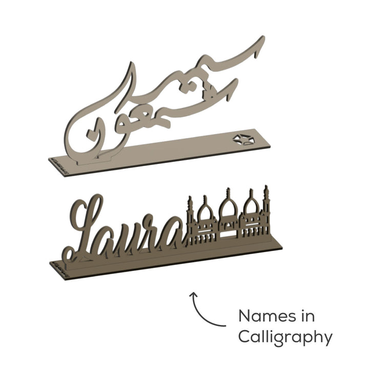 Customized modern corporate gifts in caligraphy by Steelouette