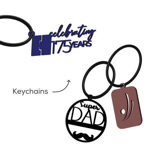 Customized keychains modern corporate gifts by Steelouette