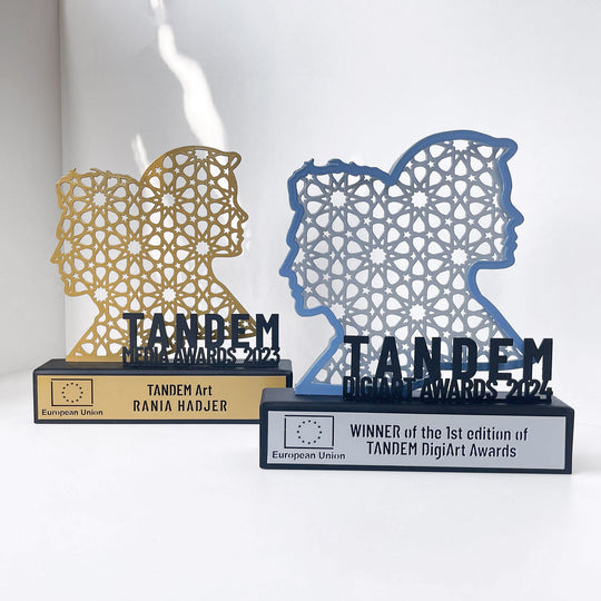 Customized trophies and awards, modern corporate gifts by Steelouette