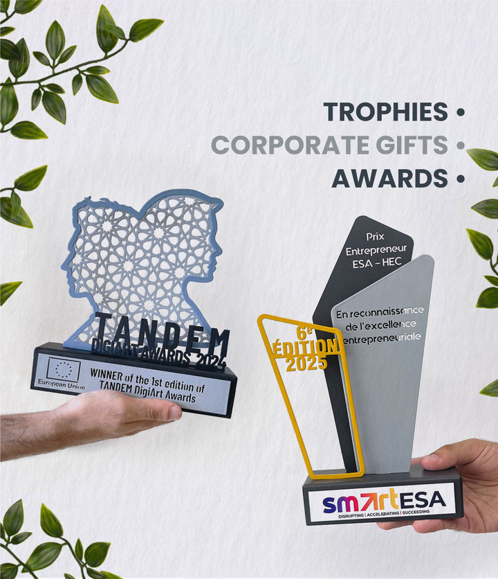 Customized trophies, awards and corporate gifts by Steelouette.
Designed and Produced in Lebanon
