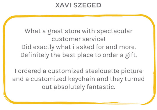 Feedback on Steelouette Customized Steel Gifts and Home Deco 
