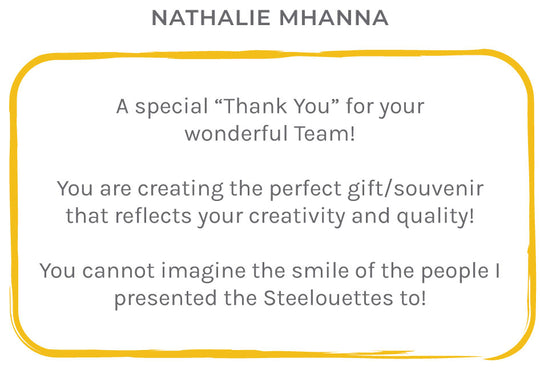 Feedback about Steelouette Customized Steel Gifts and Home Deco